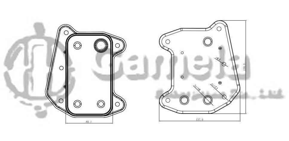 322012 - Oil-Cooler-for-MERCEDES-C-CLASS-W-203-00-CLK-CLASS-W209-02-E-CLASS-W-211-02-GW-OEM-A6481880001