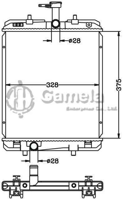 6110017AN - Radiator-for-TOYOTA-AYAO-CITROEN-C1-05-MT-BYD-F0-PEUGEOT-107-05-MT-OEM-16400-0Q020-1330-P5