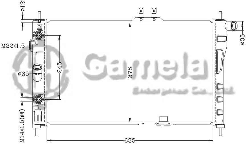 6111003N - Radiator-for-DAEWOO-ESPERO-94-97-AT-OEM-96182648