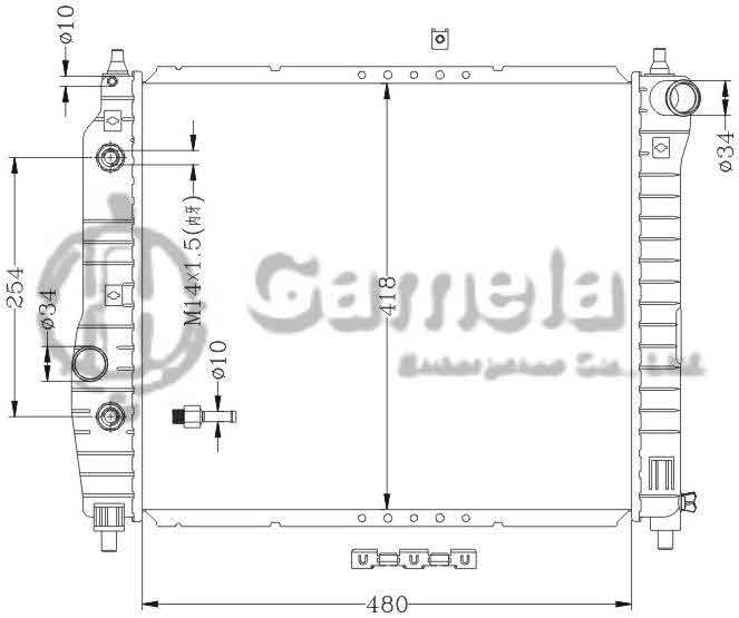 6111007N - Radiator-for-DAEWOO-KALOS-02-1-2i-AT-DAEWOO-AVEO-05-1-2i-AT-OEM-96536524