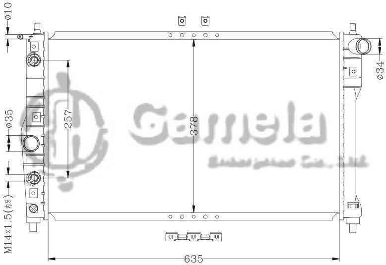 6111009N - Radiator-for-DAEWOO-LANOS-97-AT-OEM-96182260