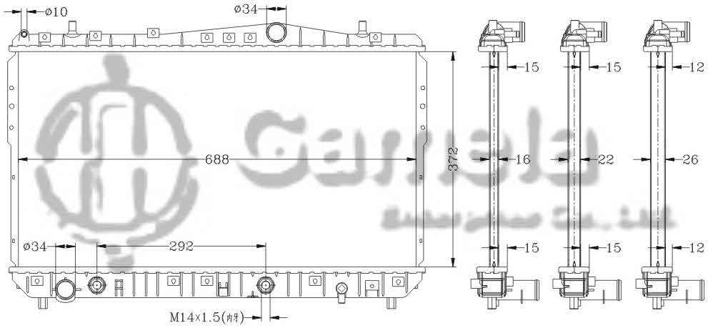 6111019N - Radiator-for-DAEWOO-NUBIRA-EXCELLE-03-AT-OEM-95663244