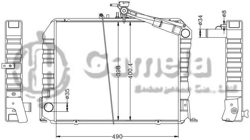 6112292AN - Radiator-for-TOYOTA-HIACE-GAS-RZH104-MT-OEM-16400-75071