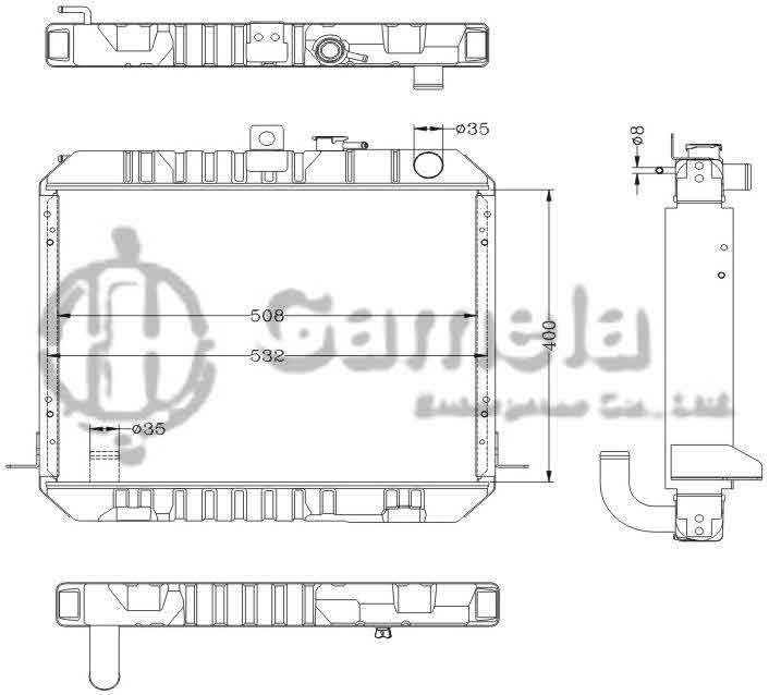 6112307N - Radiator-for-TOYOTA-HIACE-88-89-2Y-3Y-4Y-MT