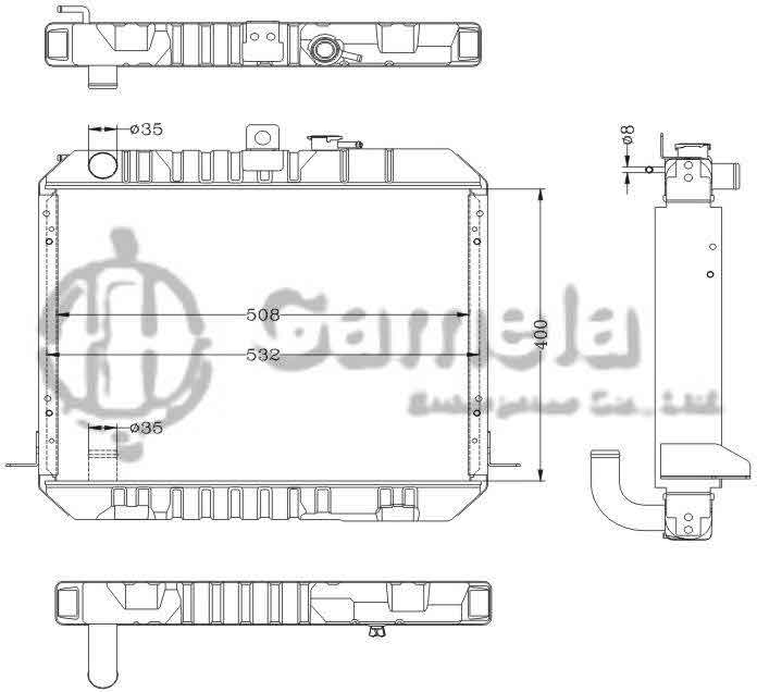 6112308N - Radiator-for-TOYOTA-HIACE-88-89-2Y-3Y-4Y-MT