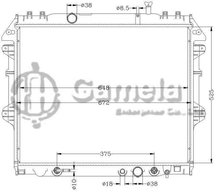 6112365AN - Radiator-for-TOYOTA-HILUX-INNOVA-04-DIESEL-AT-OEM-16400-0L150