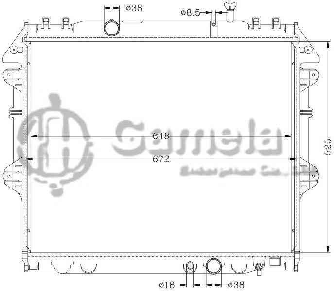 6112366AN - Radiator-for-TOYOTA-HILUX-INNOVA-04-DIESEL-MT-OEM-16400-0L160-0L140