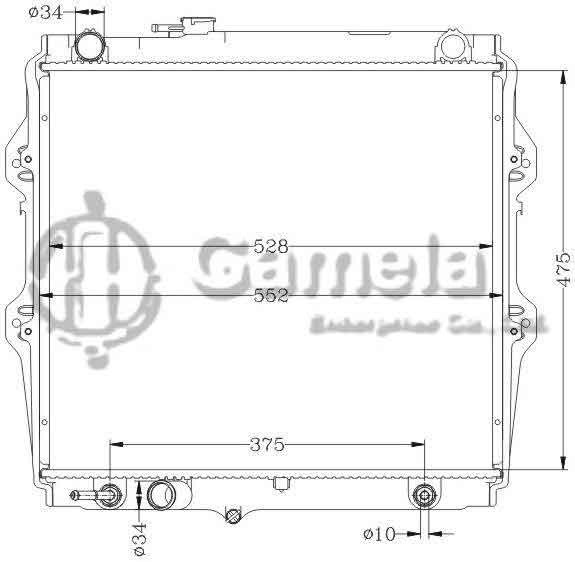 6112419N - Radiator-for-TOYOTA-HILUX-PICKUP-LN147-97-AT