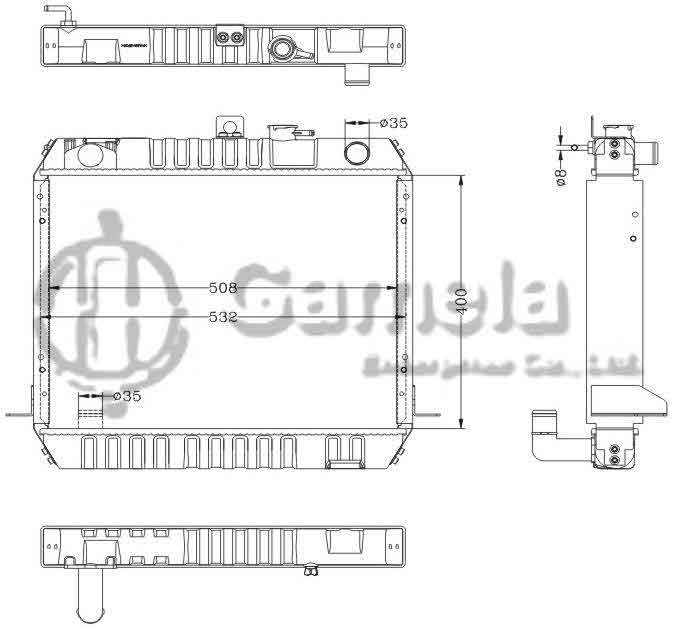 6112469N - Radiator-for-TOYOTA-HIACE-88-89-2Y-3Y-4Y-MT