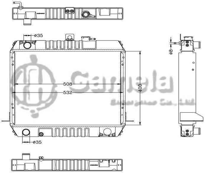 6112472N - Radiator-for-TOYOTA-HIACE-88-89-2Y-3Y-4Y-MT