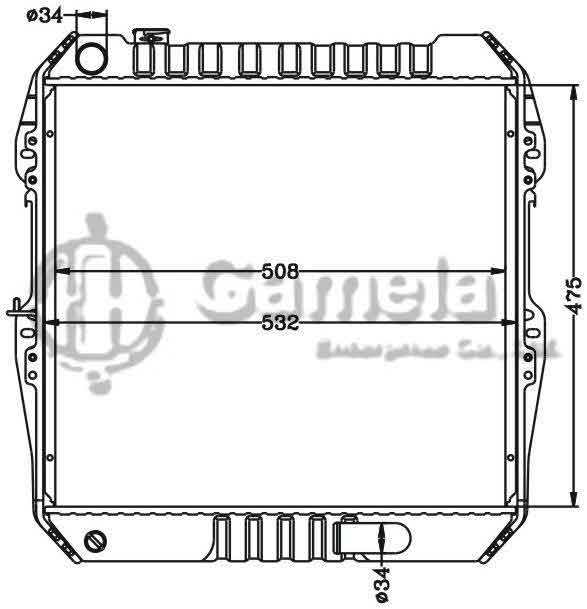 6112506N - Radiator-for-TOYOTA-HILUX-2-4-D-MT-OEM-16400