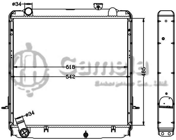 6112541N - Radiator-for-TOYOTA-DYNA-150250-96-MT-OEM-16400