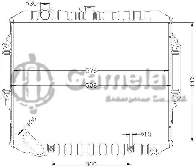 6114121N - Radiator-for-MITSUBISHI-PAJERO-V43-92-96-AT-DPI-2072