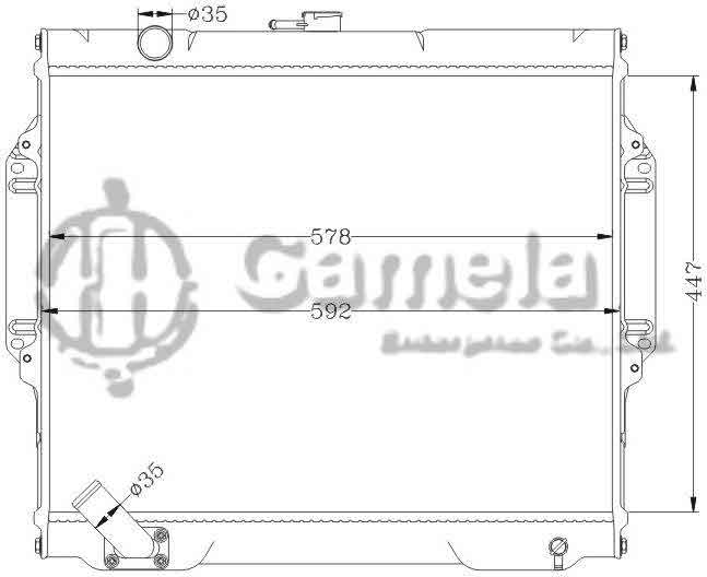 6114124N - Radiator-for-MITSUBISHI-PAJERO-V43-92-96-MT