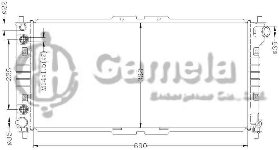 6116043N - Radiator-for-MAZDA-MX6-93-96-626GE-V6-AT-OEM-KL20-15-200E-DPI-1326