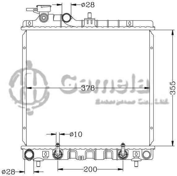 6121009N - Radiator-for-HYUNDAI-ATOS-98-AT-OEM-25310-02150-02151