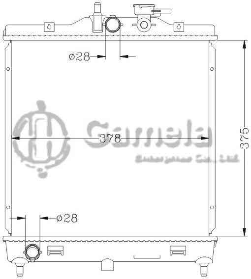 6121011AN - Radiator-for-HYUNDAI-KIA-PICANTO-04-MT-OEM-25310-07100