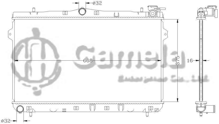 6121016N - Radiator-for-HYUNDAI-ELANTRACOUPE-LANTRA-95-MT-OEM-25310-29000-29010