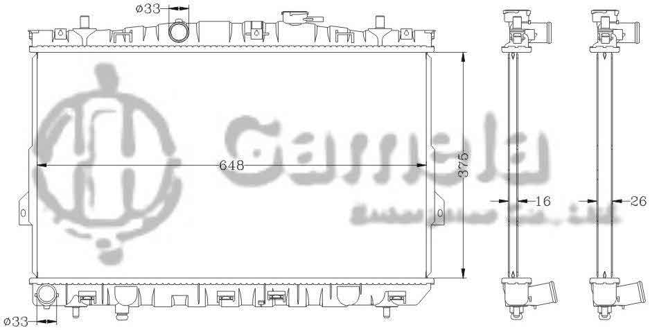 6121018N - Radiator-for-HYUNDAI-ELANTRA-2-0L-L4-00-04-MT-OEM-25310-2D000-2D100