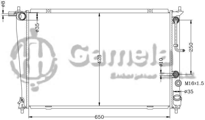 6121037N - Radiator-for-HYUNDAI-H200-H1-97-DIESEL-AT-OEM-25310-4A050-4A150