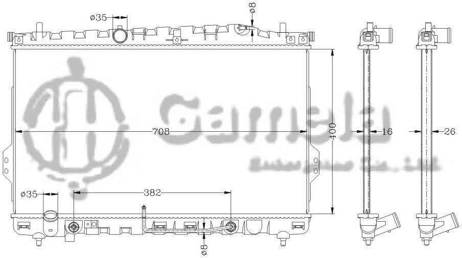 6121045N - Radiator-for-HYUNDAI-TRAJET-99-AT-OEM-25310-3A200