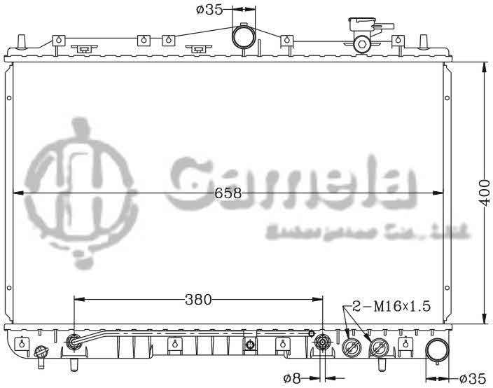 6121055N - Radiator-for-HYUNDAI-SONATA-95-98-AT-OEM-25310-34050