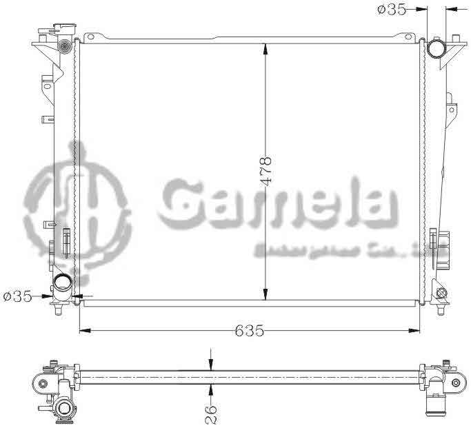 6121062AN - Radiator-for-HYUNDAI-SONATA-05-MT-OEM-25310-3K140