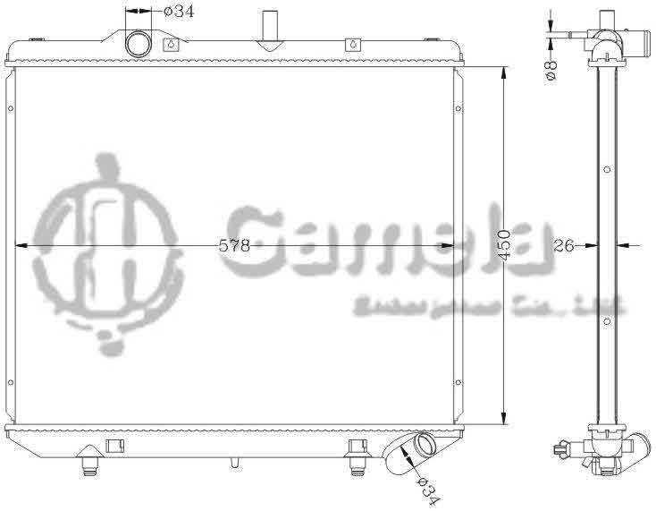 6121063AN - Radiator-for-HYUNDAI-MB100-140-662-Shuang-Long-Mian-Bao-MT