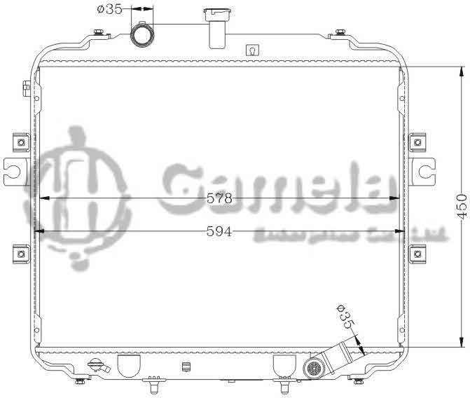 6121070AN - Radiator-for-HYUNDAI-H100-TRUCK-04-MT-OEM-25310-4F400