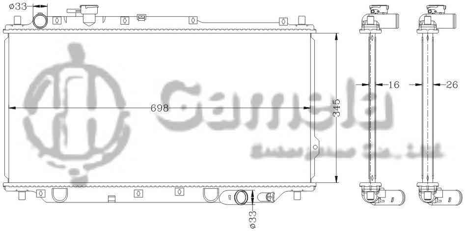 6121072N - Radiator-for-HYUNDAI-KIA-SEPHIA-96-MT-HYUNDAI-KIA-CARENS-02-MT-OEM-OK2A1-15-200B