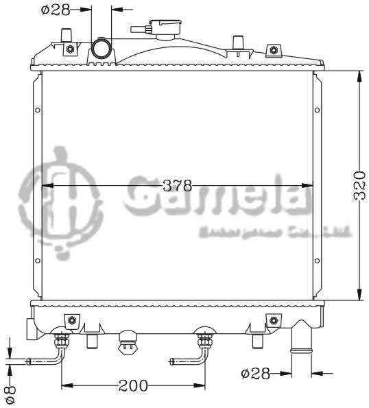 6121093N - Radiator-for-HYUNDAI-KIA-PRIDE-93-AT-OEM-180-15-200