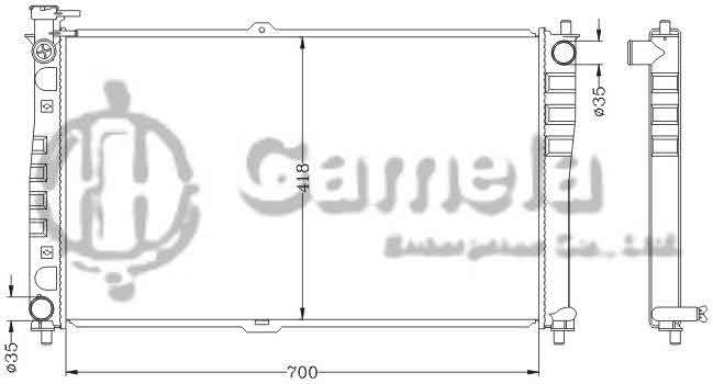 6121122NA - Radiator-for-HYUNDAI-KIA-CARNIVAL-2-5i-V6-01-MT-HYUNDAI-KIA-SEDONA-2-5i-V6-01-MT-OEM-0K55C-15-200-0K55C-15-200A