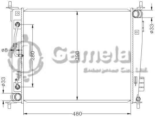 6121138NA - Radiator-for-HYUNDAI-KIA-SOUL-1-6-10-AT-OEM-25310-2K050-DPI-13135