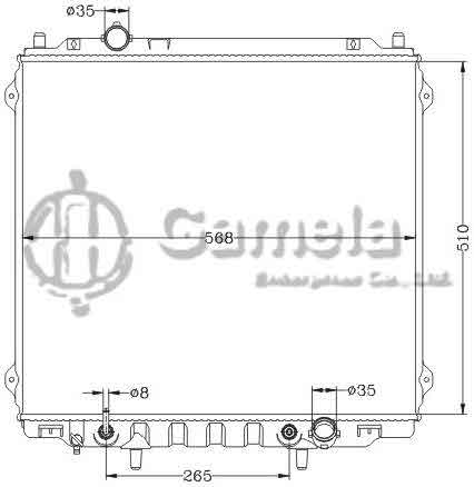 6121179NA - Radiator-for-HYUNDAI-TERRACAN-3-0-TDCi-01-AT-OEM-25310