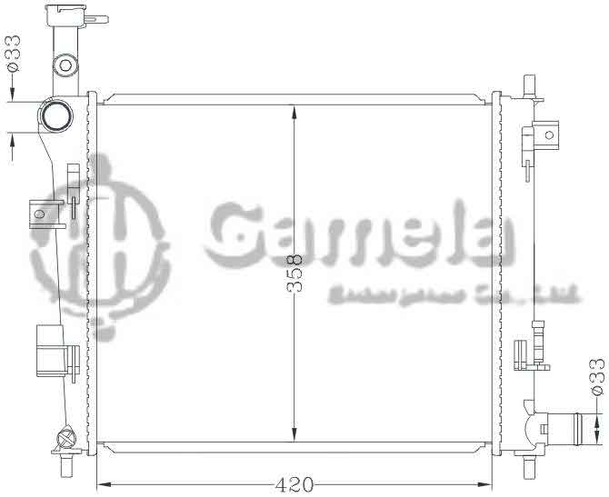 6121206NA - Radiator-for-HYUNDAI-KIA-PICANTO-11-MT-OEM-25310-1Y000-1Y100