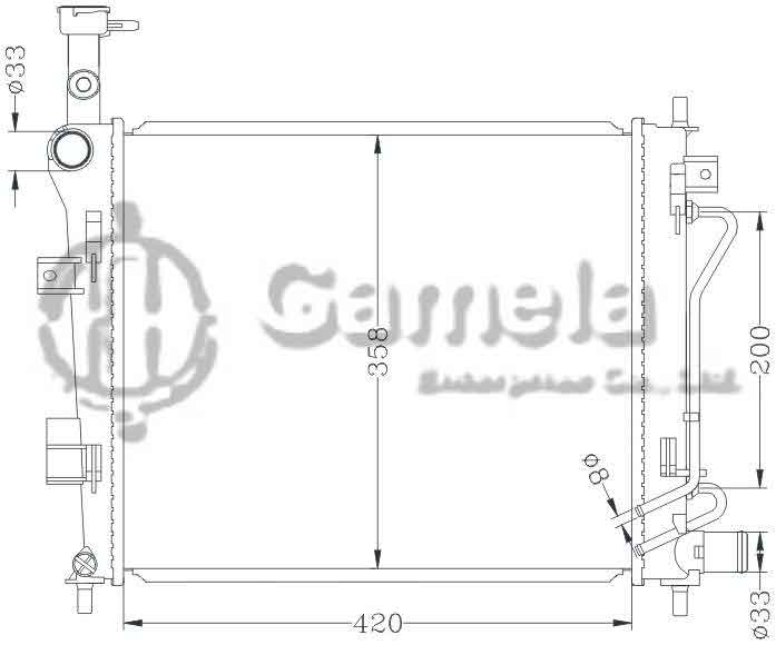 6121207NA - Radiator-for-HYUNDAI-KIA-PICANTO-11-AT-OEM-25310-1Y050-1Y150