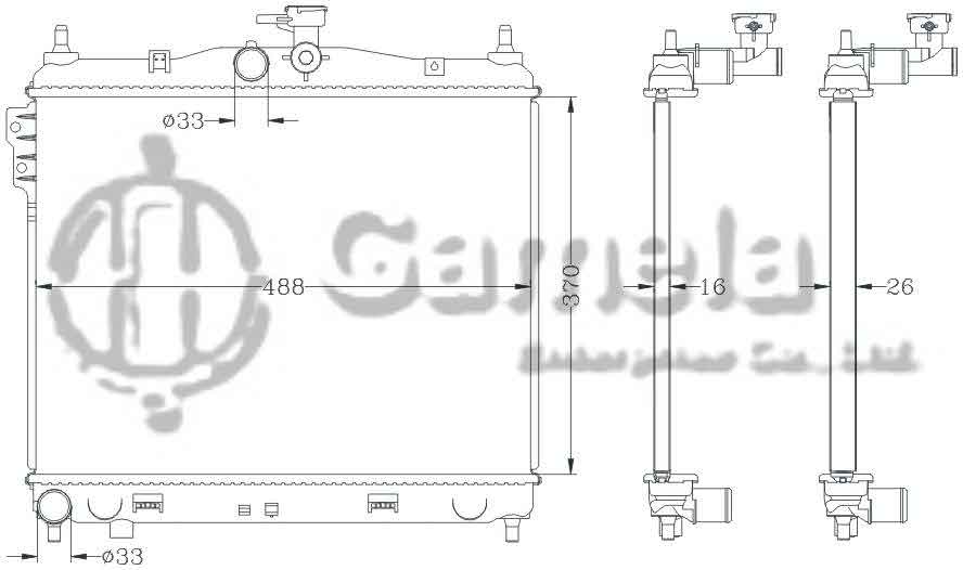 6121209NA - Radiator-for-HYUNDAI-KIA-GETZ-1-3L-02-MT-OEM-25310-1C100