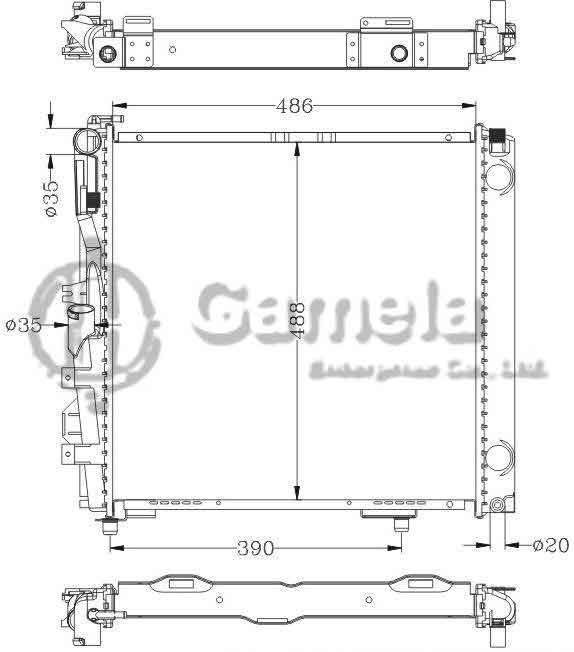 6140004N - Radiator-for-BENZ-W126-260SE-300SE-85-91-MT-OEM-126-500-4003