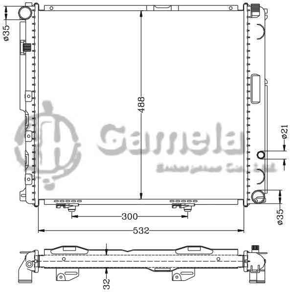 6140006N - Radiator-for-BENZ-W124-200D-88-91-MT