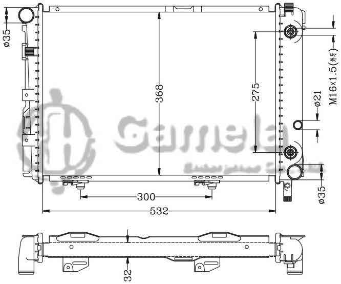 6140011N - Radiator-for-BENZ-W124-200D-250TD-84-93-AT