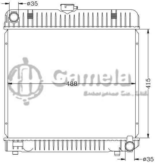 6140022N - Radiator-for-BENZ-W123-200D-280C-76-85-MT-OEM-123-500-3703-5903-123-501-5501