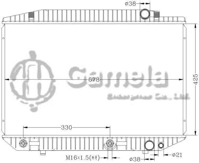 6140025N - Radiator-for-BENZ-W126-560SE-79-AT-OEM-126-500-0103-1103-1803-126-500-3303-4803-4903-DPI-438