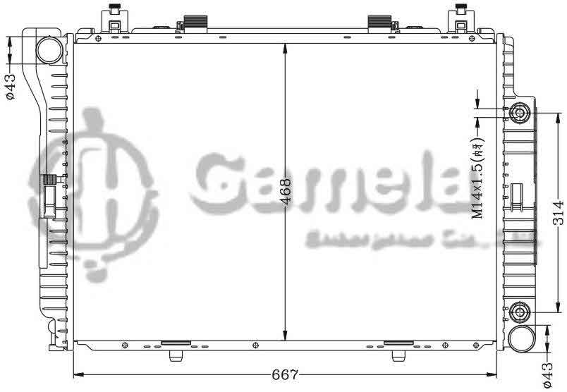 6140031N - Radiator-for-BENZ-W140-S300TD-S350TD-92-00-AT-OEM-140-500-1303-2203-2303-DPI-1311