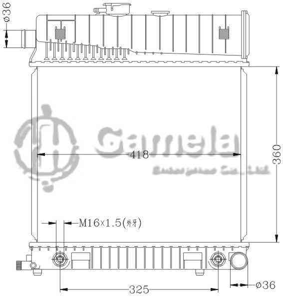 6140042N - Radiator-for-BENZ-W202-C180-C200-C230-93-00-AT-BENZ-W210-E200-E230-95-AT-OEM-202-500-2603-5803-5903-6103-DPI-2286