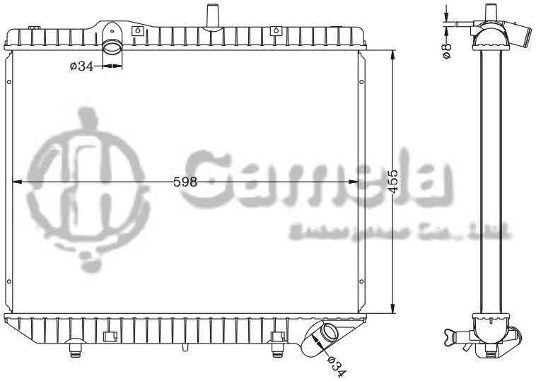 6140065N - Radiator-for-BENZ-MB100-140-Shuang-Long-Mian-Bao-Che-MT-OEM-661-500-3902