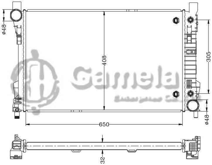 6140072N - Radiator-for-BENZ-C230-C240-C320-00-04-AT-OEM-203-500-0303-0503-0603-1003-203-500-1103-2503-3403-3903-DPI-2337