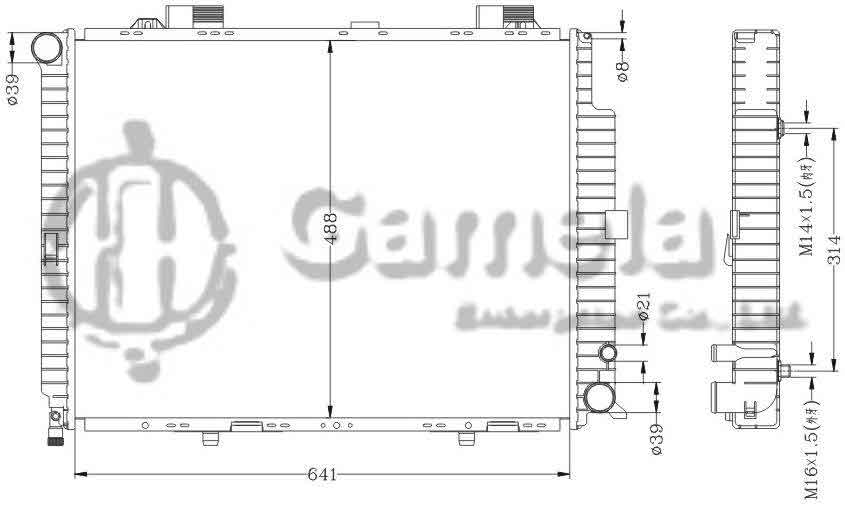 6140077N - Radiator-for-BENZ-W210-E300D-E420-95-99-AT-OEM-210-500-1203-DPI-2069