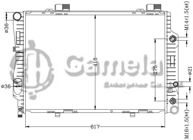 6140081N - Radiator-for-BENZ-W202-C280-93-00-AT-OEM-202-500-4103-DPI-1845