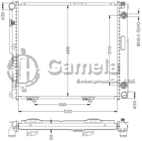 6140091N - Radiator-for-BENZ-W124-200D-88-91-AT-OEM-124-500-1003-2203-4403-9803