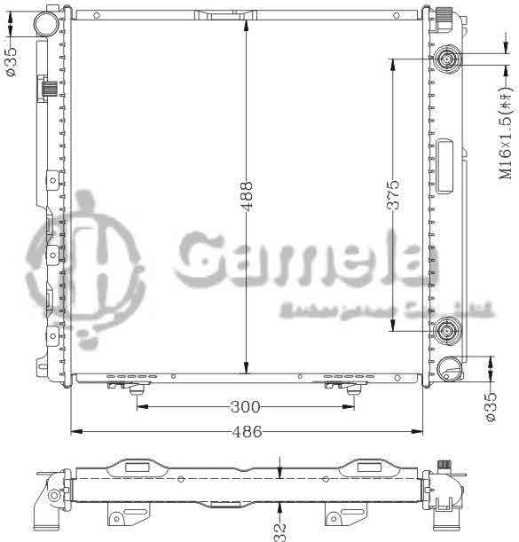 6140105N - Radiator-for-BENZ-W124-200E-88-91-AT-OEM-124-500-0203-8703